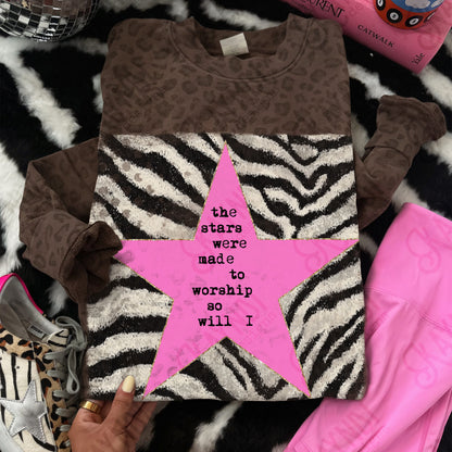 The Stars were made to worship Zebra Pink -DTF&UV