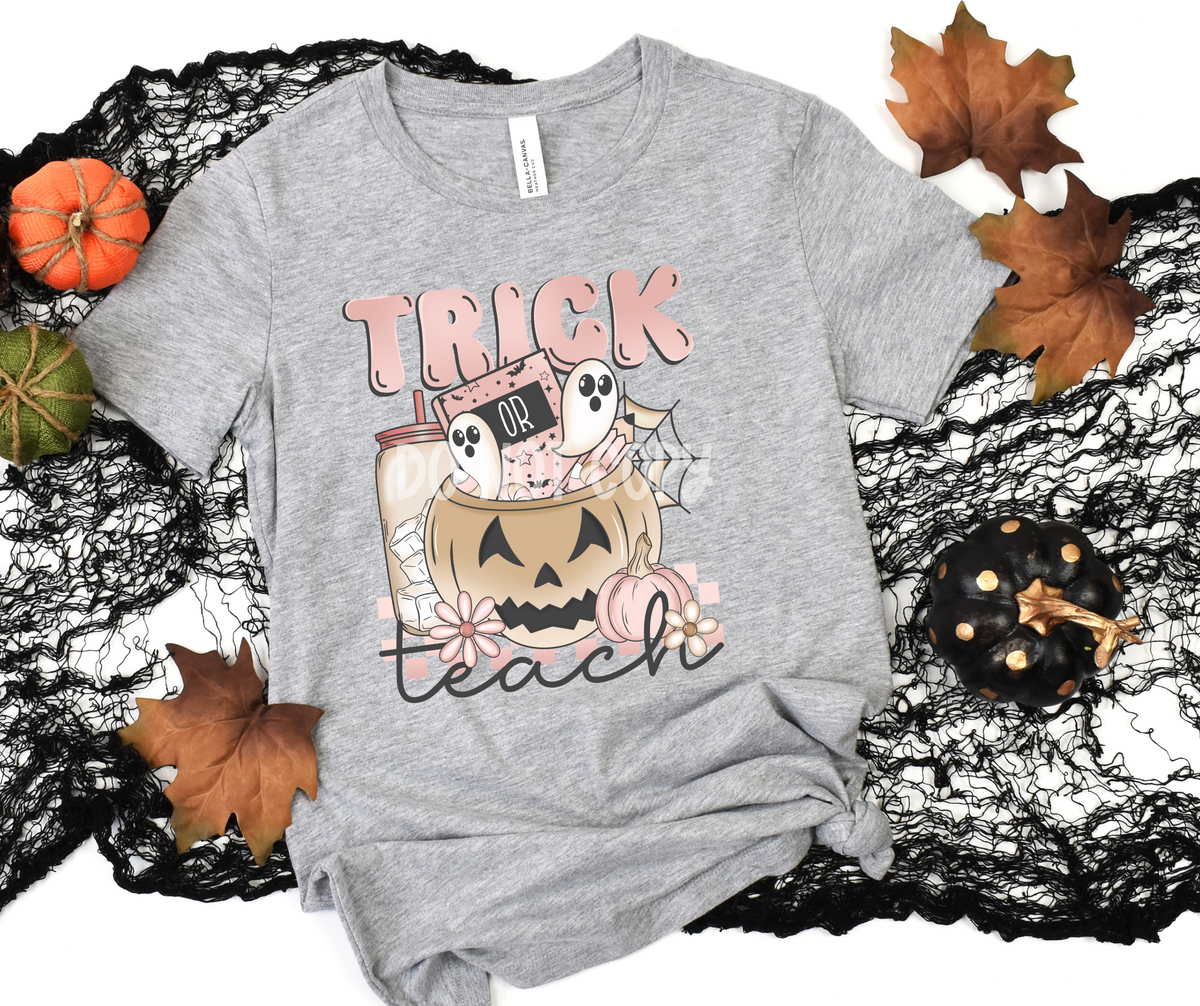 Trick or Teach book in pumpkin-DTF