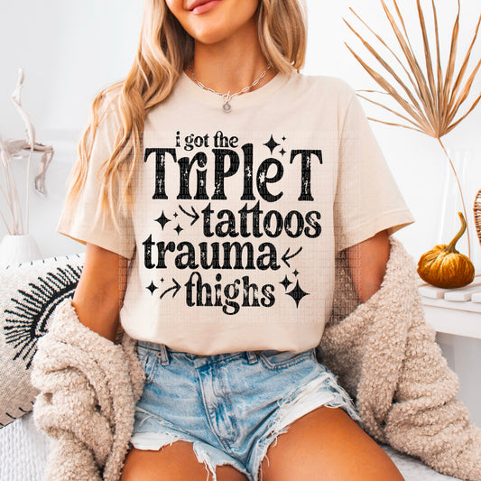 Triple T (black)-DTF