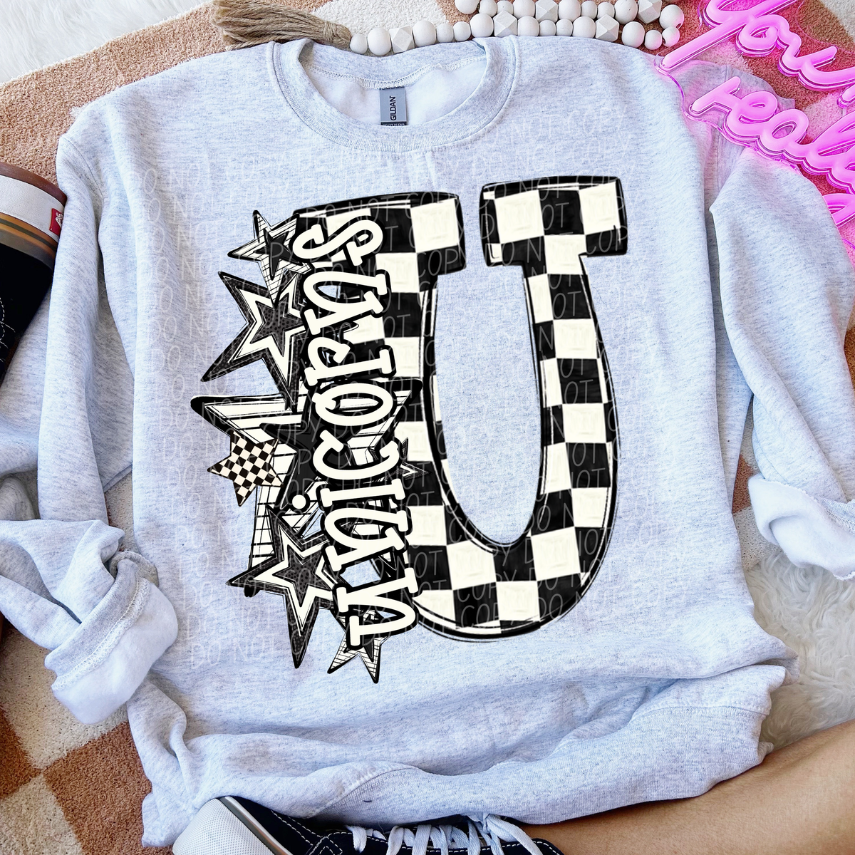 BW Checker star mascots (dropdown)- DTF&UV