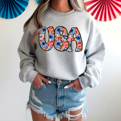 USA with bursts-DTF&UV