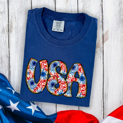 USA with bursts-DTF&UV