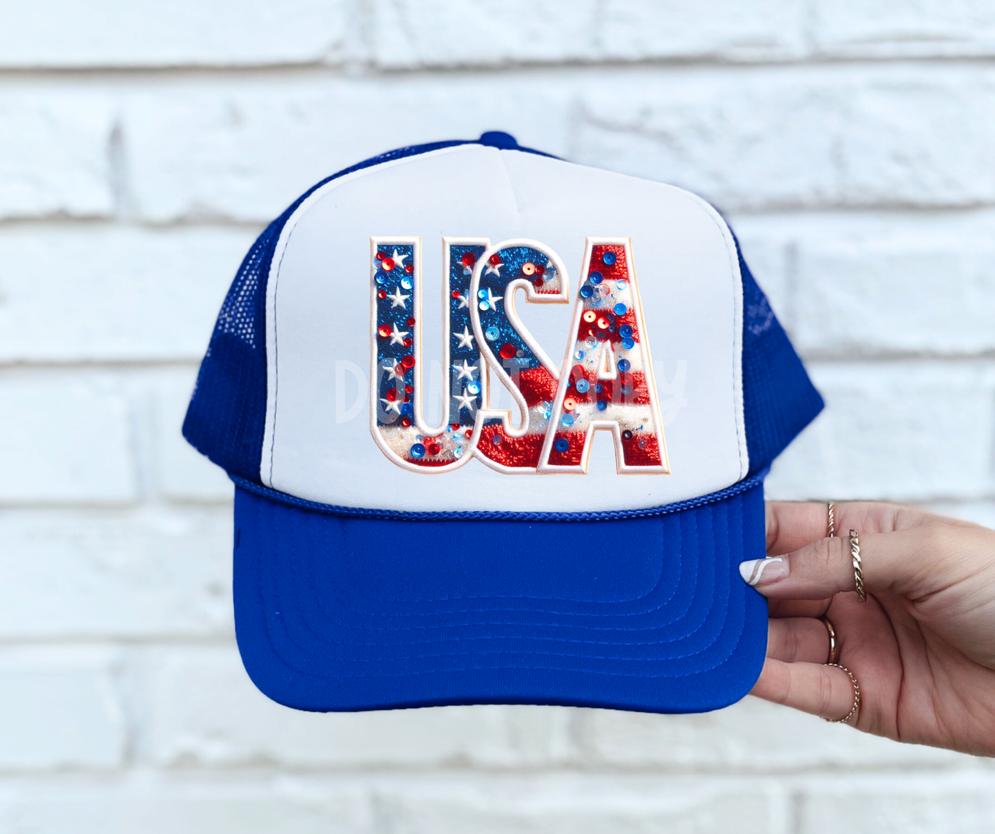 USA Faux Embroidery(HAT PATCH)-dtf