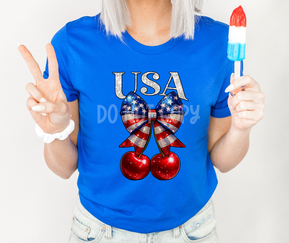 USA Patriotic Cherries-DTF