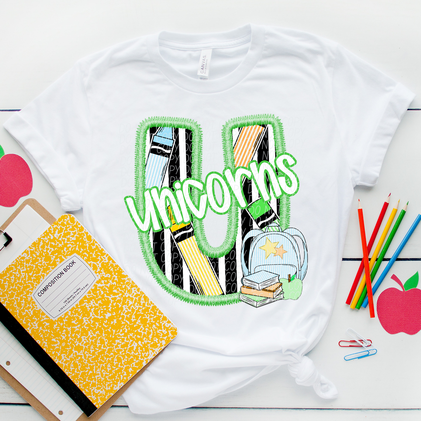 LETTER MASCOT GREEN (dropdown)-DTF&UV
