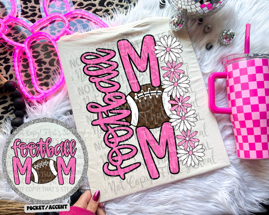 Football mom POCKET (Dropdown)- DTF&UV