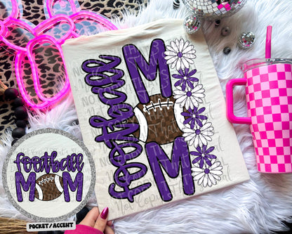 Football mom BACK (Dropdown)- DTF&UV