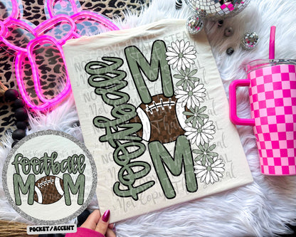 Football mom BACK (Dropdown)- DTF&UV