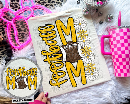 Football mom BACK (Dropdown)- DTF&UV