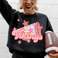 CHEER Pink Orange Stars Mascot (Dropdown)- DTF&UV