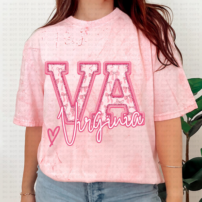 PINK COQUETTE STATES(Dropdown)-DTF