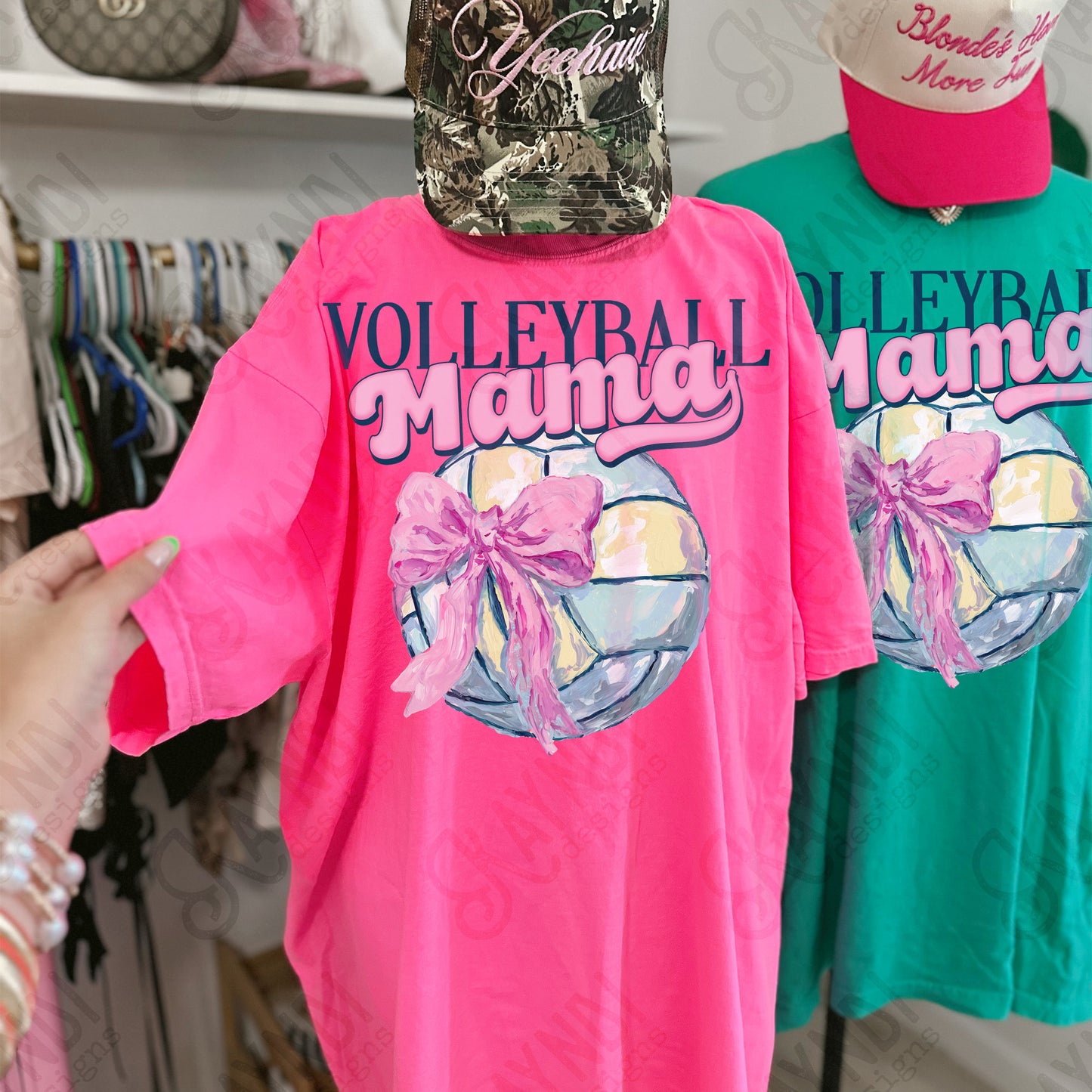 Volleyball Mama painted-DTF&UV