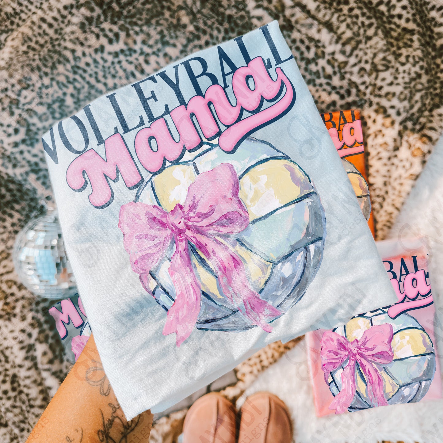 Volleyball Mama painted-DTF&UV