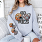 Go Vols2 faux sequin  (FRONT OF SHIRT 11" & Vols helmet football faux sequin-SLEEVE COMBO 6")-DTF
