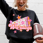 CHEER Pink Orange Stars Mascot (Dropdown)- DTF&UV