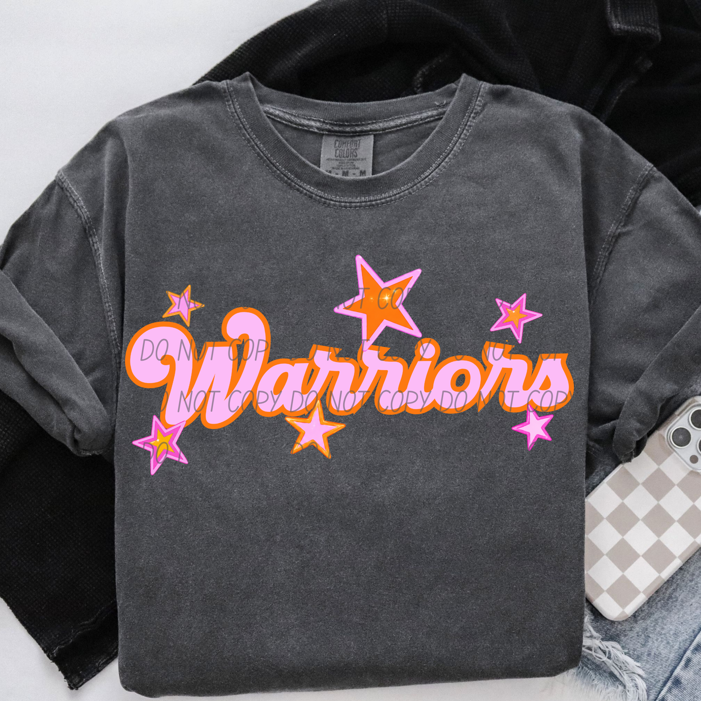 Pink Orange Stars Mascot (Dropdown)- DTF&UV