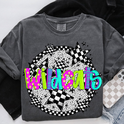 Neon checker Mascots(Dropdown)-DTF