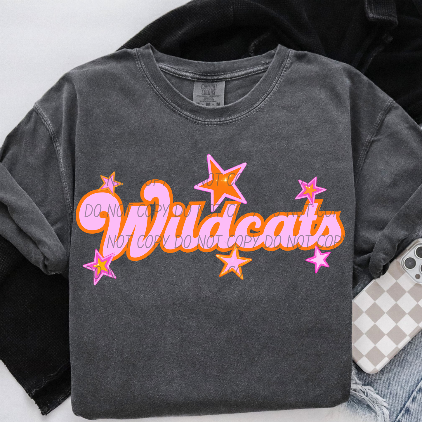 Pink Orange Stars Mascot (Dropdown)- DTF&UV