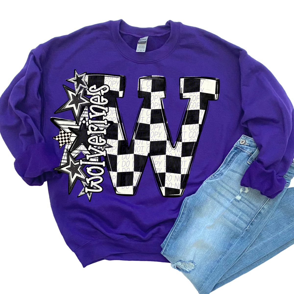 BW Checker star mascots (dropdown)- DTF&UV