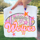 Football Pink Orange Stars Mascot (Dropdown)- DTF&UV