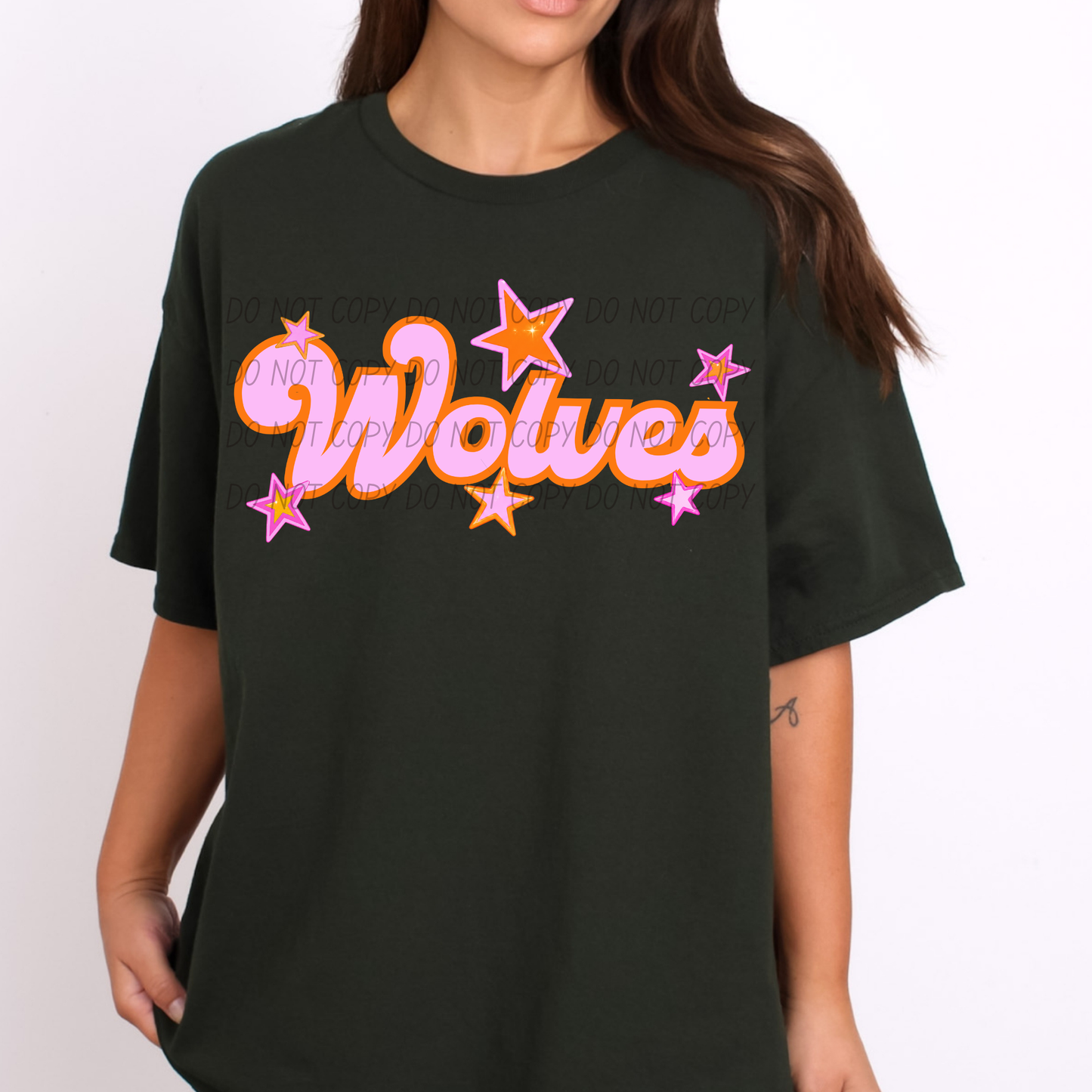 Pink Orange Stars Mascot (Dropdown)- DTF&UV