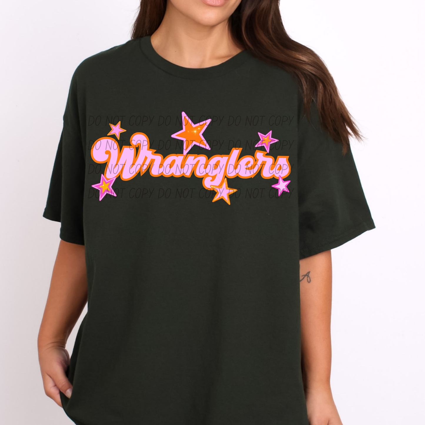 Pink Orange Stars Mascot (Dropdown)- DTF&UV