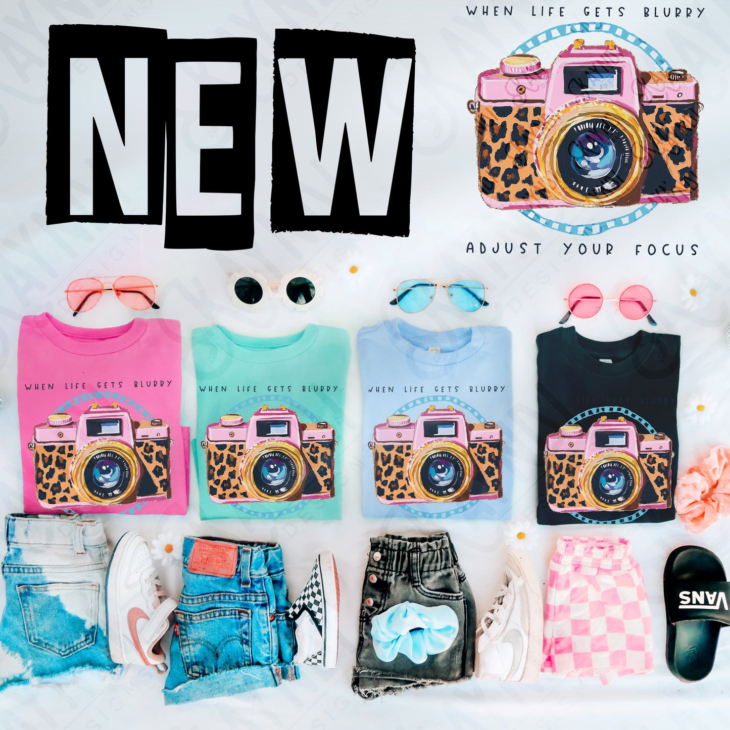 When life gets blurry leopard camera-DTF&UV