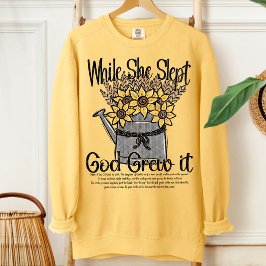 While She Slept God Grew It -DTF&UV