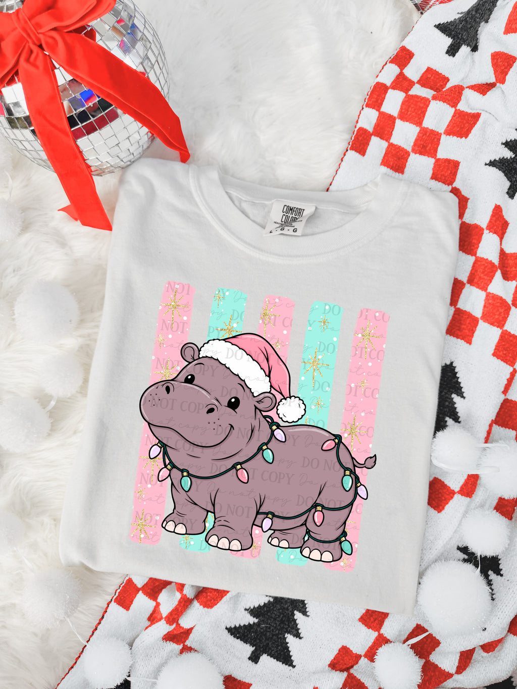 Christmas hippo-DTF
