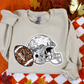 Silver Helmet Football Faux Sequin-DTF