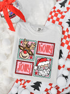 Holly Jolly Reindeer Santa Stamps-DTF