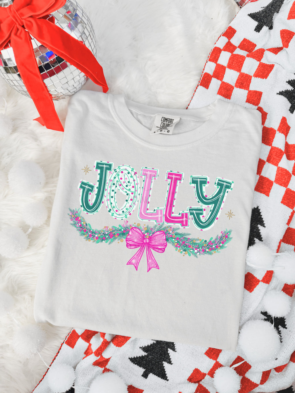 Jolly Garland with bow-DTF