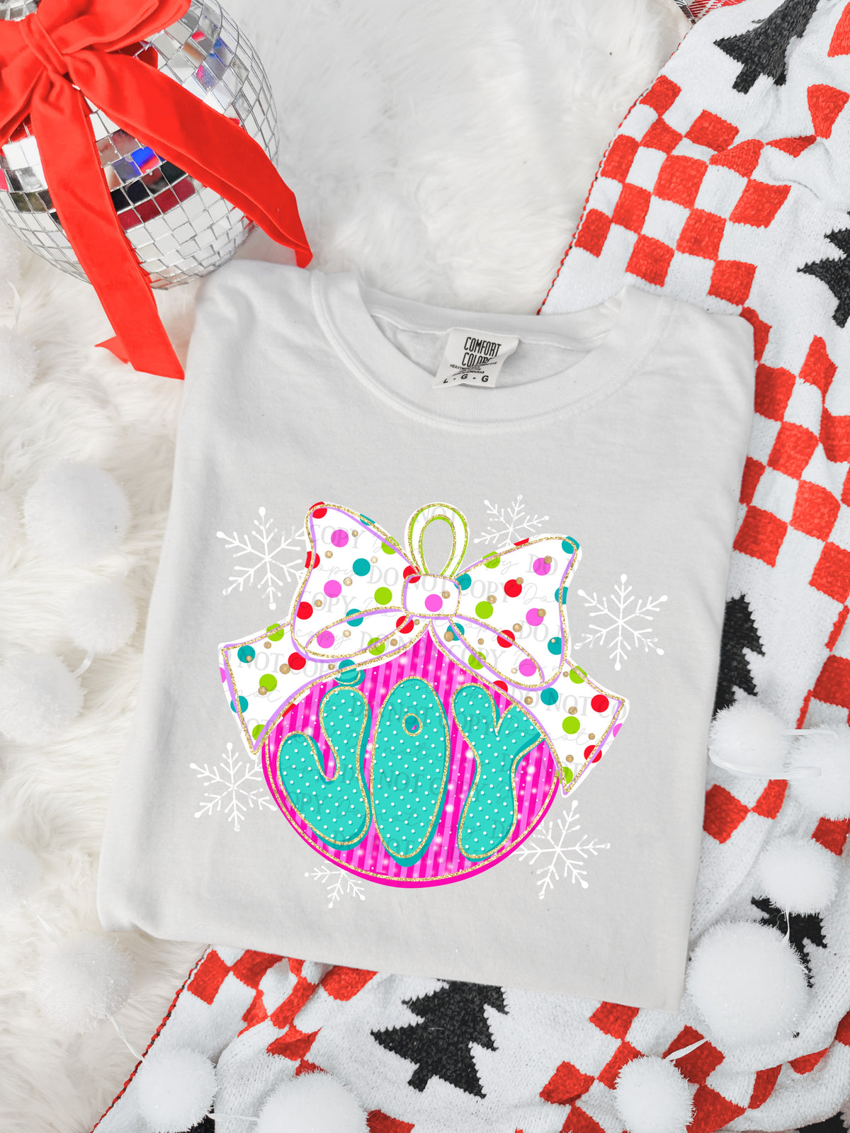 Joy Christmas ornament-DTF