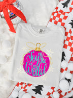 Joy to the world pink ornament-DTF