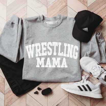 Wrestling Mama distressed (white or black dropdown) -DTF&UV