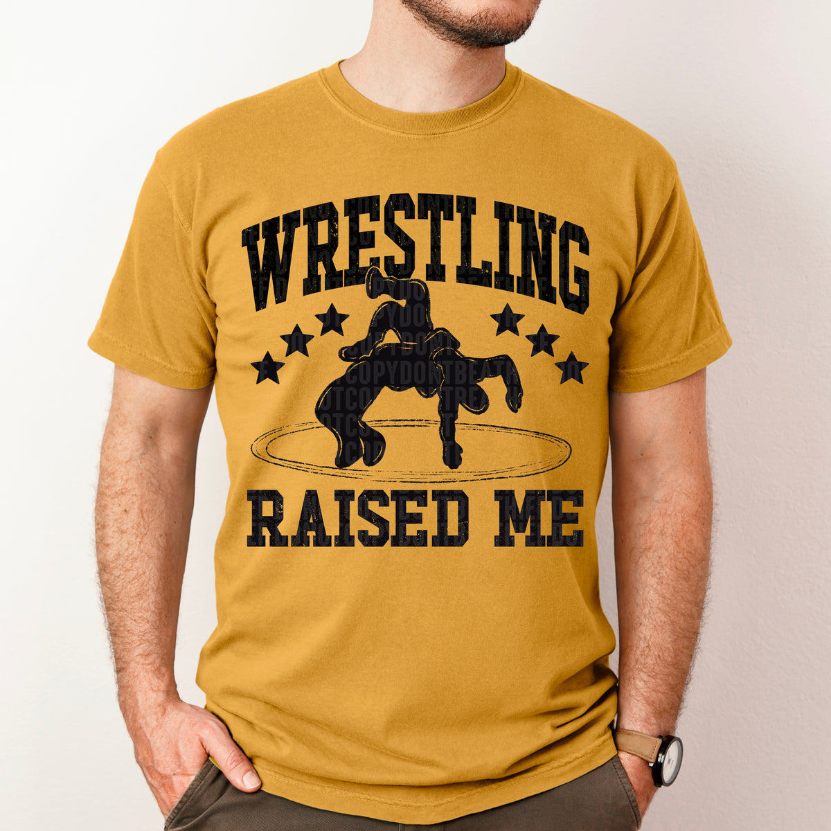 Wrestling Raised Me(white or black dropdown) -DTF&UV