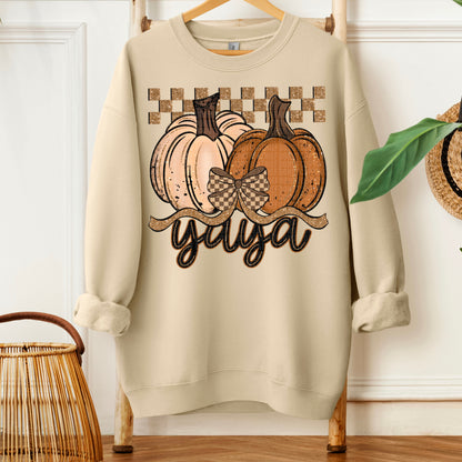 Fall Checkered Glitter Pumpkin Collection (dropdown)-DTF&UV