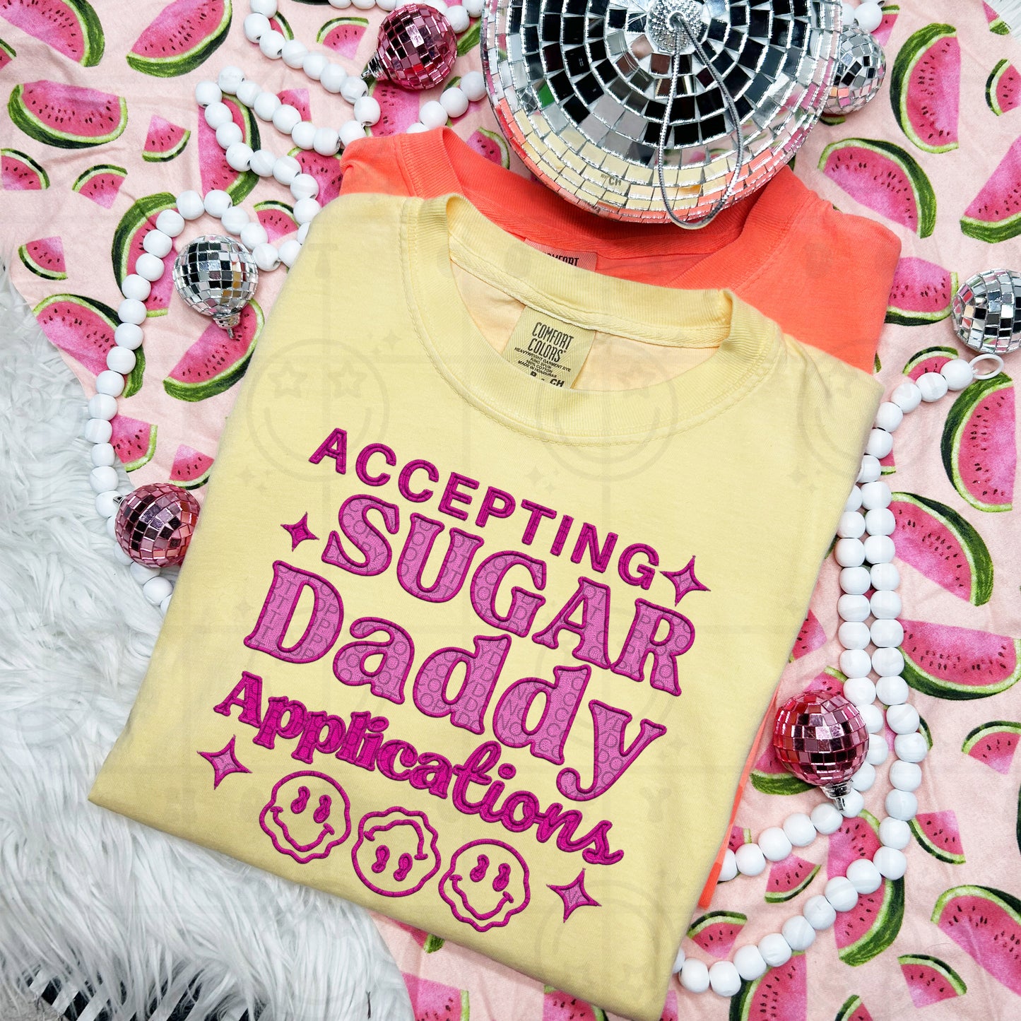 accepting sugar daddy applications faux emb-DTF
