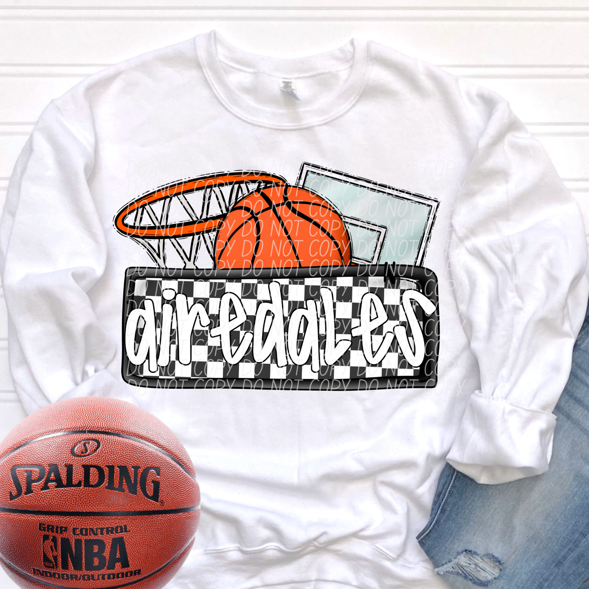Basketball Mascots ball net backboard (DROPDOWN)-DTF&UV
