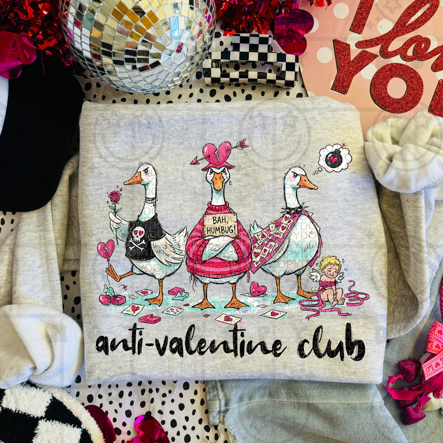 anti valentine club geese- DTF&UV