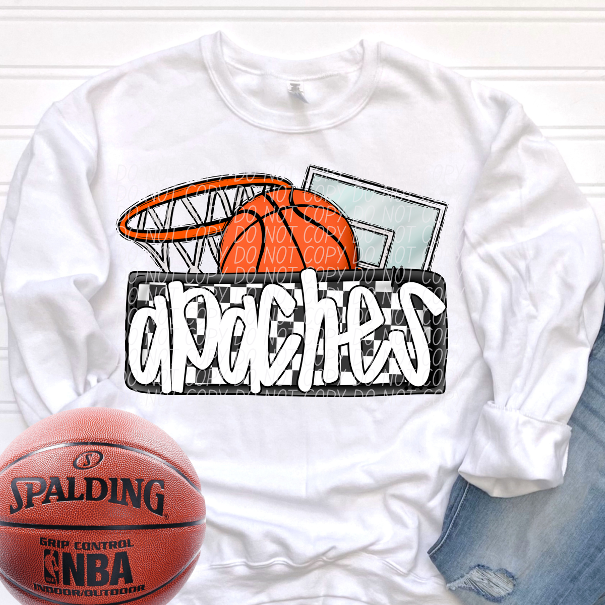 Basketball Mascots ball net backboard (DROPDOWN)-DTF&UV