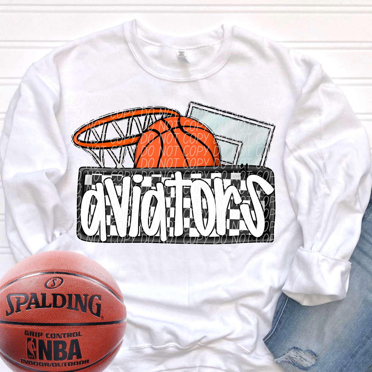 Basketball Mascots ball net backboard (DROPDOWN)-DTF&UV