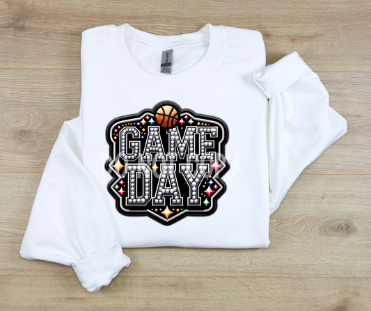 basketball game day faux sequin-DTF