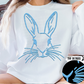 blue bunny face -DTF