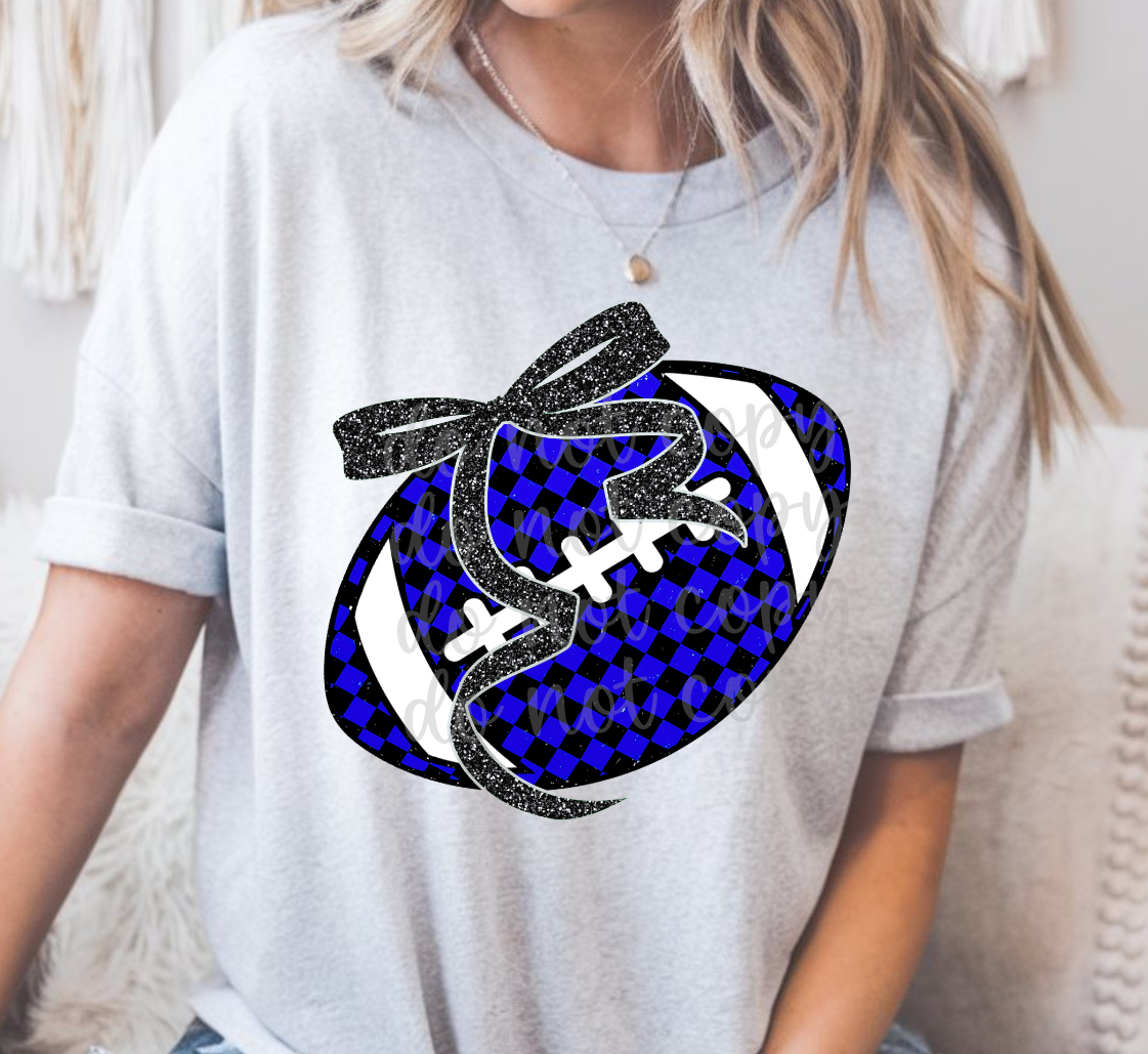 Football Silver Bow( color dropdown) -DTF&UV