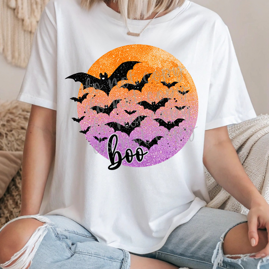 boo textured bats  -DTF&UV