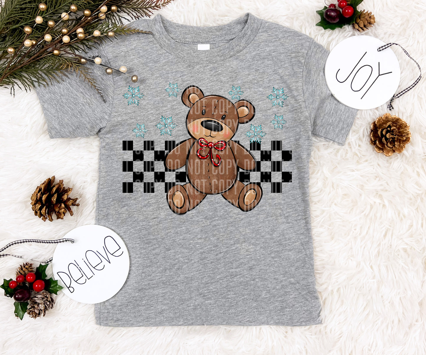 Checkered Bear2-DTF