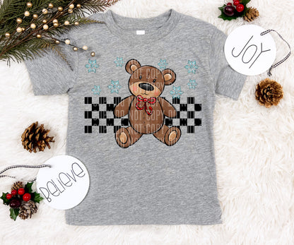 Checkered Bear2-DTF