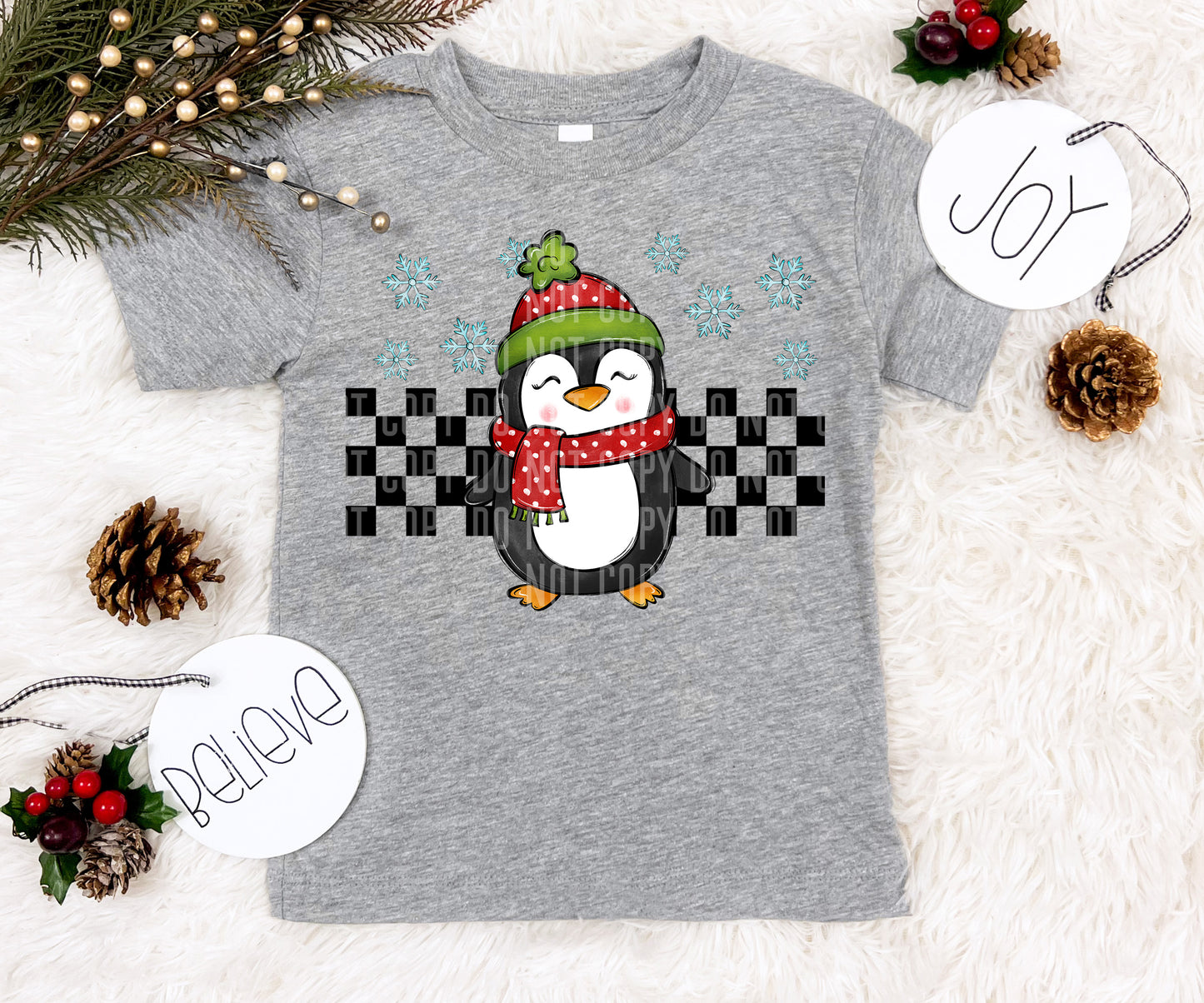 Checkered Penguin-DTF
