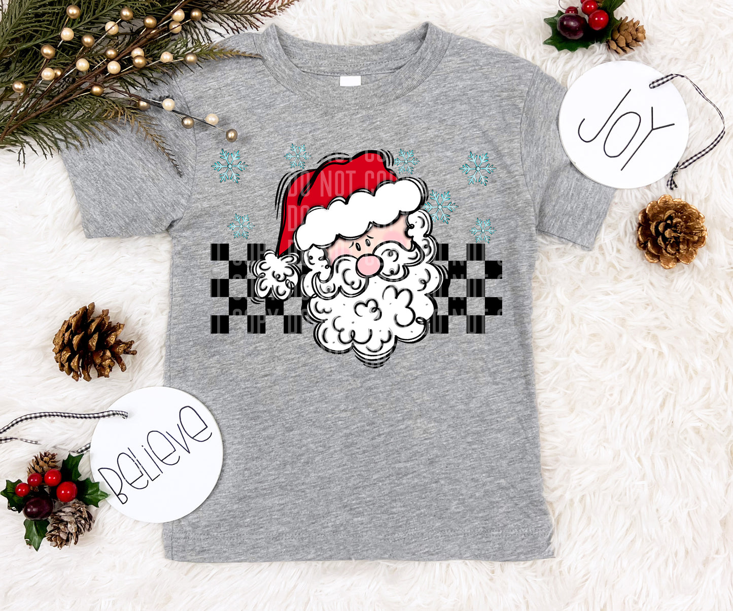 Checkered Santa-DTF
